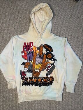 MarketGraphic Basketball Hoodie with 'Air' Print - Cream Base